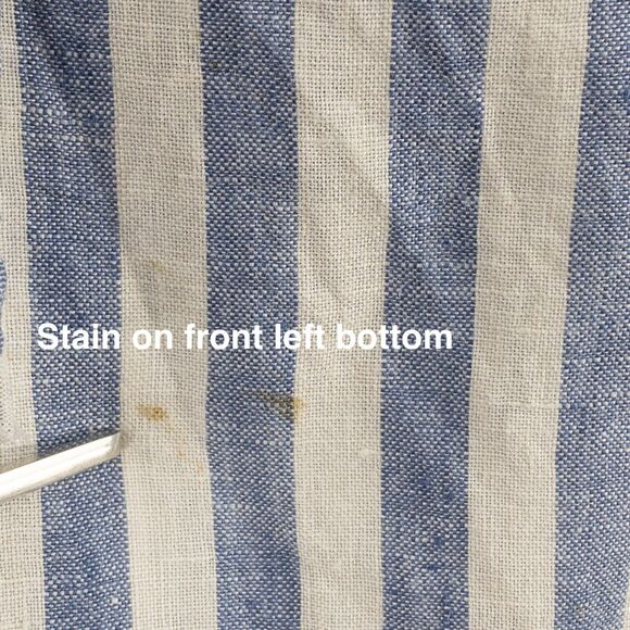 Artisan NY Tank Top Womens Medium 100% Linen Embroidered Striped Breathable - Picture 9 of 10